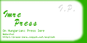 imre press business card